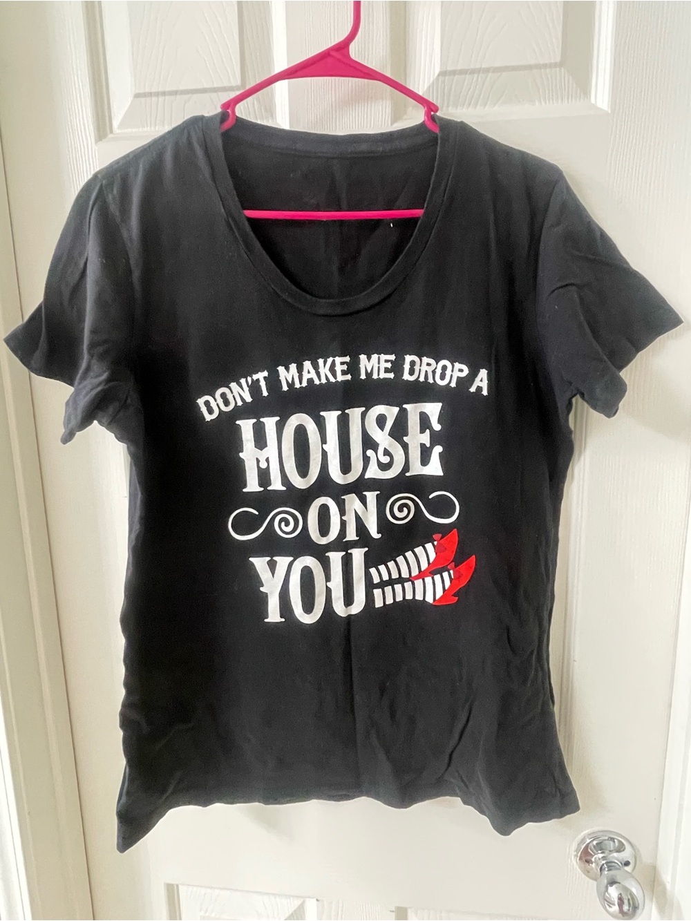 torrid Black Short Sleeve Graphic Tee with White and Red Print